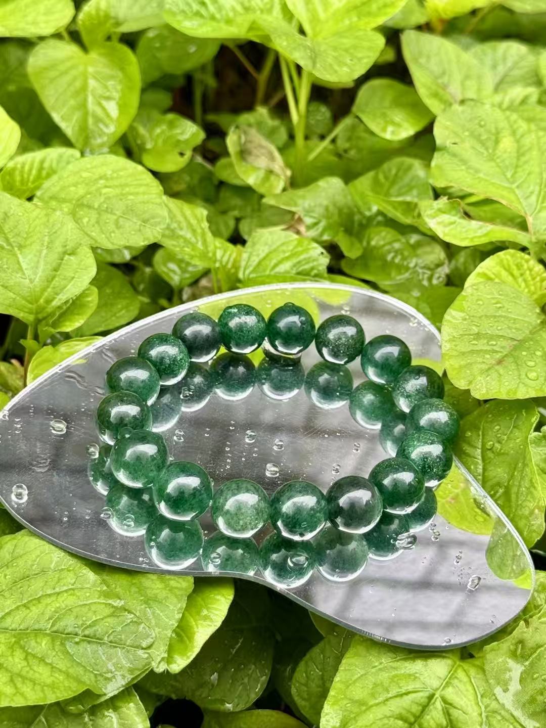 Green Strawberry Quartz Bracelet