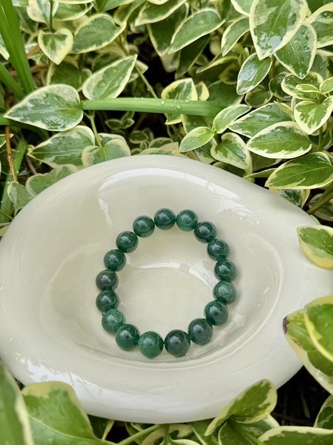 Green Strawberry Quartz Bracelet